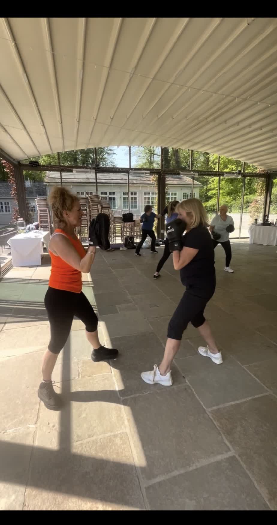 Pad work practice during MOVE PLAY Retreats